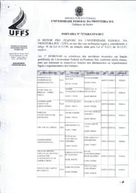 Portaria 727-GR-2012
