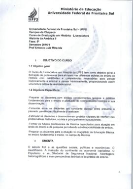 História da América II