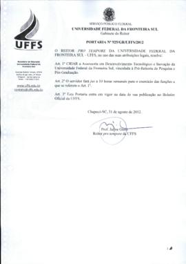 Portaria 925-GR-2012