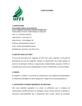 Epistemologia da Geografia