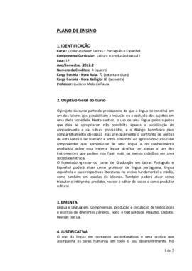 Leitura e Produção Textual I