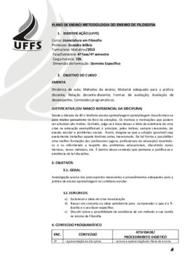 Metodologia do Ensino de Filosofia