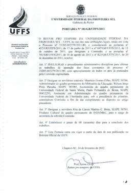 Portaria 101-GR-2012