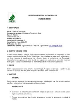 Introdução ao Pensamento Social