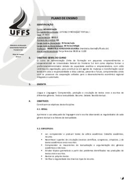 Leitura e Produção Textual I