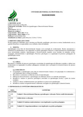 Teorias da Aprendizagem e do Desenvolvimento Humano