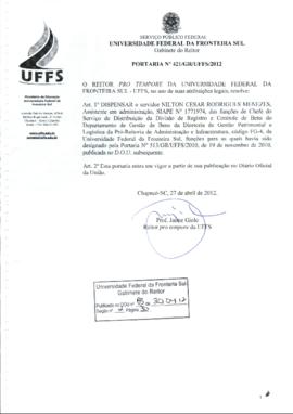 Portaria 421-GR-2012