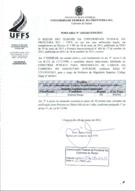 Portaria 145-GR-2012