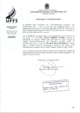 Portaria 313-GR-2012