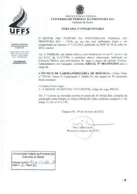 Portaria 079-GR-2012