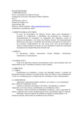Pensamento Político Moderno