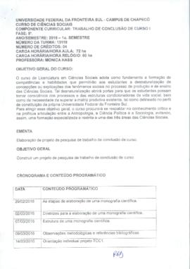 Trabalho de Conclusão de Curso I
