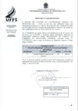 Portaria 165-GR-2012