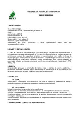 Leitura e Produção Textual II