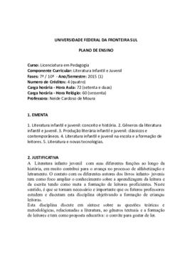 Literatura Infantil e Juvenil
