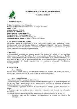 História da Educação Brasileira