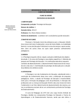 Psicologia da Educação