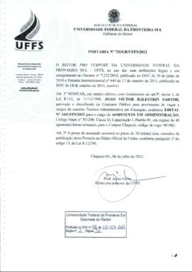 Portaria 720-GR-2012