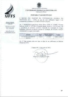 Portaria 662-GR-2012
