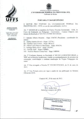 Portaria 564-GR-2012