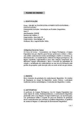 Introdução aos Estudos Linguísticos