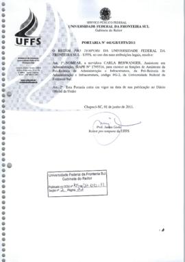 Portaria 441-GR-2011