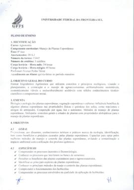 Manejo de Plantas Espontâneas