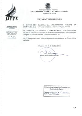 Portaria 283-GR-2012