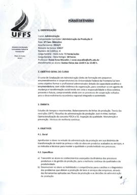 Administração da Produção II