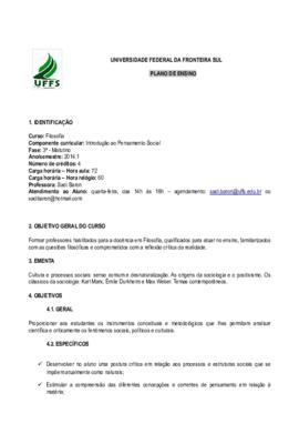 Introdução ao Pensamento Social