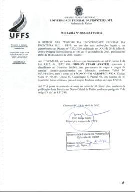 Portaria 368-GR-2012