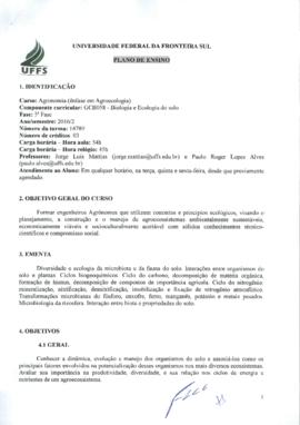 Biologia e Ecologia do Solo