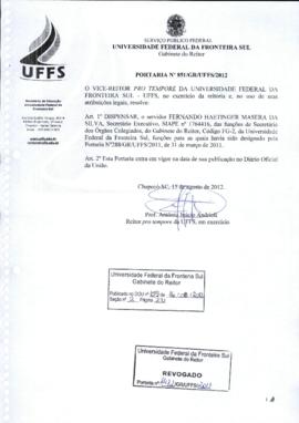 Portaria 851-GR-2012
