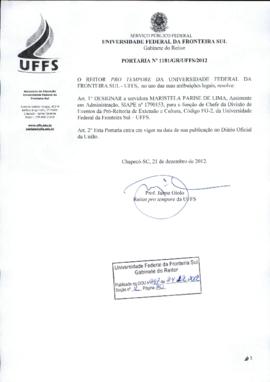 Portaria 1181-GR-2012