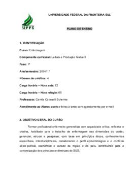Leitura e Produção Textual I