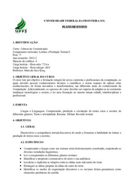 Leitura e Produção Textual I