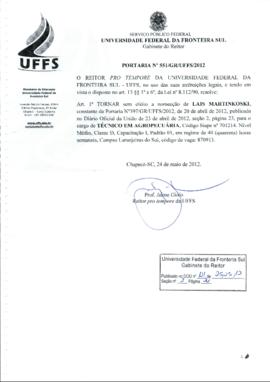 Portaria 551-GR-2012