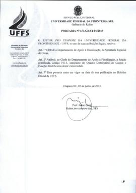 Portaria 673-GR-2013
