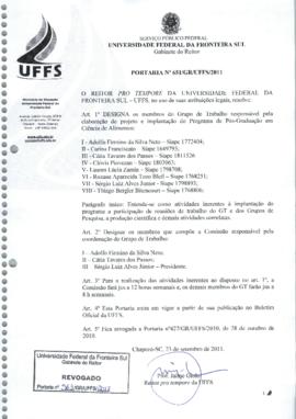Portaria 651-GR-2011