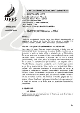 História da Filosofia Antiga