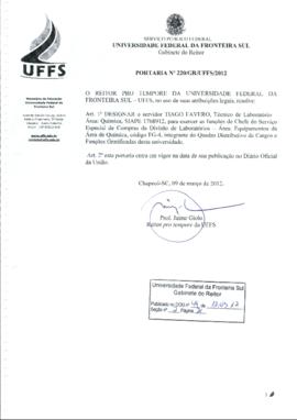 Portaria 220-GR-2012