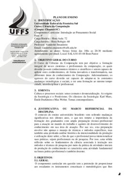 Introdução ao Pensamento Social