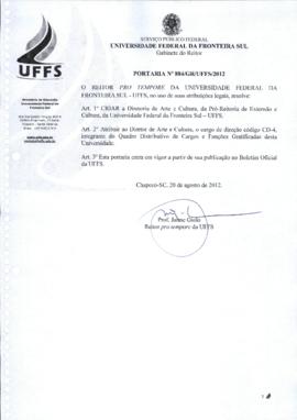 Portaria 884-GR-2012