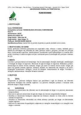 Farmacologia Aplicada à Enfermagem