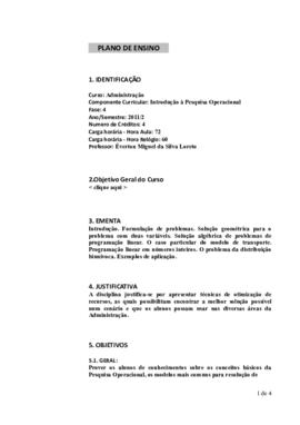 Introdução à Pesquisa Operacional