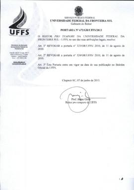 Portaria 672-GR-2013
