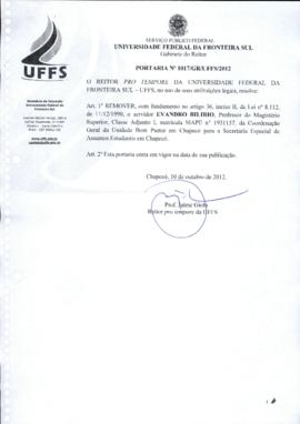Portaria 1017-GR-2012
