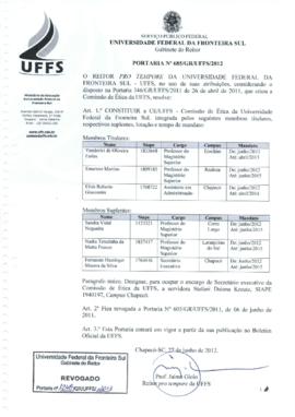 Portaria 685-GR-2012