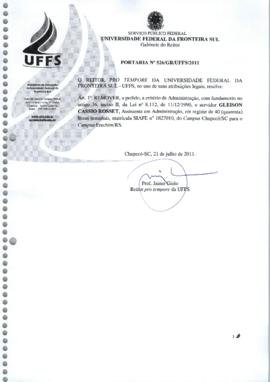 Portaria 526-GR-2011
