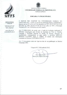 Portaria 678-GR-2012